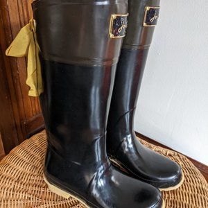 Trendy Fashionable Rain Boots Wellies with ribbon